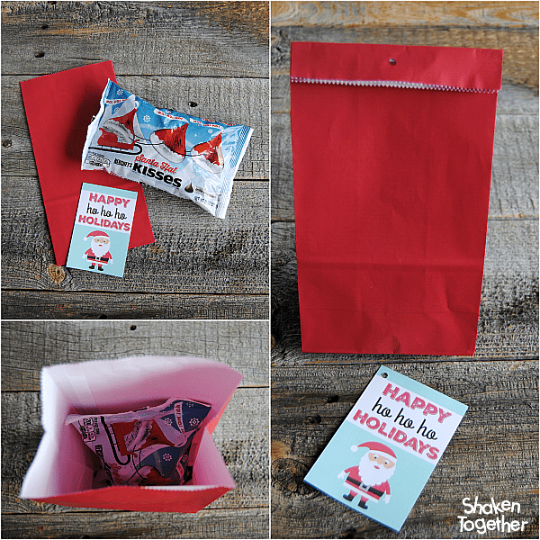 From neighbors to teachers to Secret Santa, these 3 easy gifts with HERSHEY'S KISSES {and the printable Santa gift tags!} make your holiday gift giving, easy, affordable and absolutely adorable!!