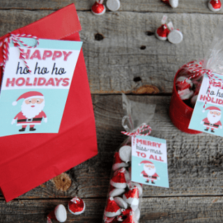 From neighbors to teachers to Secret Santa, these 3 easy gifts with HERSHEY'S KISSES {and the printable Santa gift tags!} make your holiday gift giving, easy, affordable and absolutely adorable!!