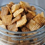 Nothing But Chex Mix in glass jar