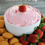 Strawberry Marshmallow Dip - sweet, fluffy and packed with strawberry flavor! Would you believe it only has 2 ingredients?!