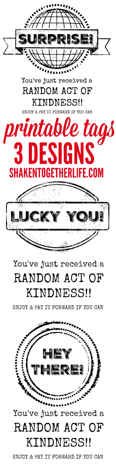 It is Random Acts of Kindness Week! Want to spread some smiles, joy and generosity around your community? Print out our Printable Random Acts of Kindness Tags and attach or leave them as you commit your #RAK!