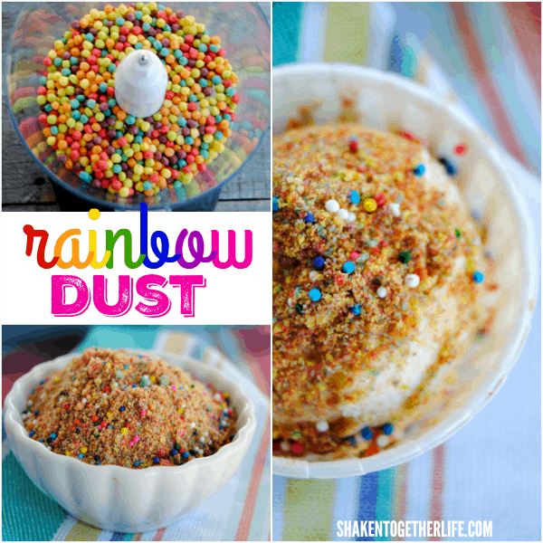 Rainbow Dust - a quick, fun recipe for St. Patrick's Day! Sprinkle this fruity, colorful dust over yogurt, toast, milk shakes, ice cream and more!