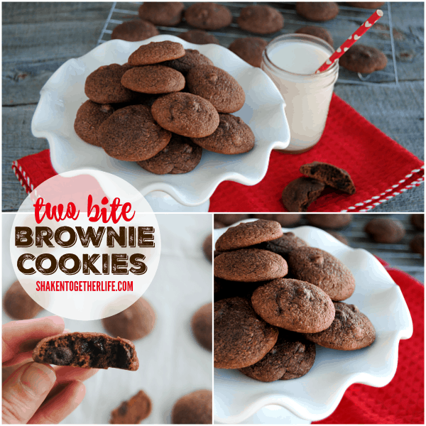 A batch of these Two Bite Brownie Cookies from a brownie mix won't last long!