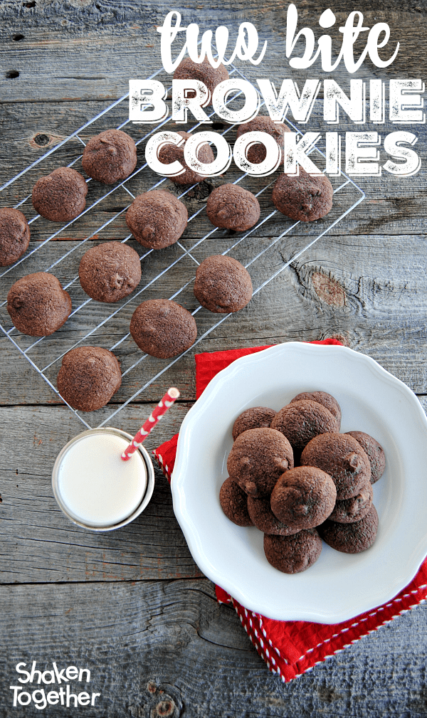 Two Bite Brownie Cookies - three dozen of the softest, chocolately cookies from a brownie mix!