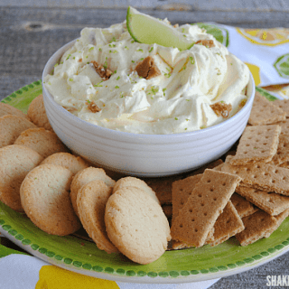 Key Lime Pie Dip - you will love how easy it is to whip up this cool, creamy citrus dip with pieces of key lime pie stirred right in!
