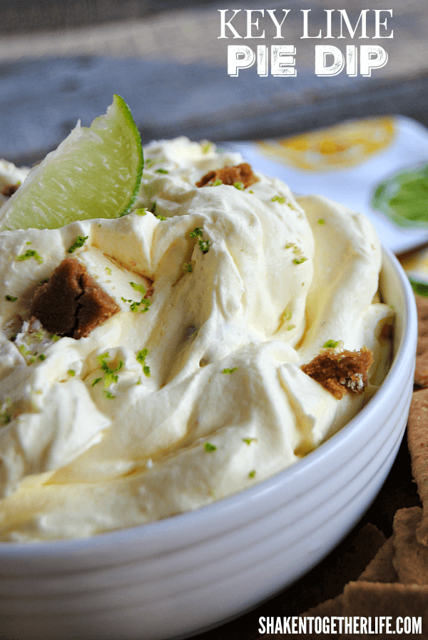 Key Lime Pie Dip in white bowl