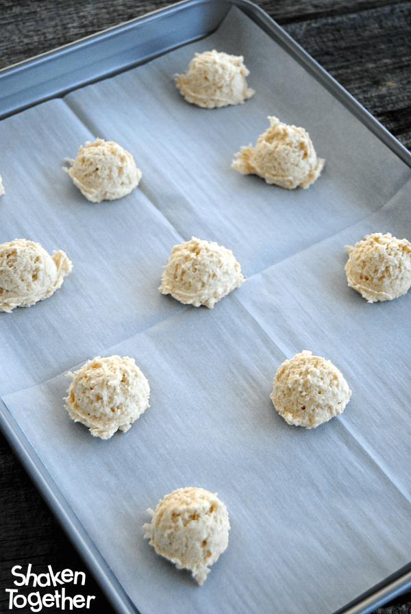 Lemon Coconut Sugar Cookies before baking