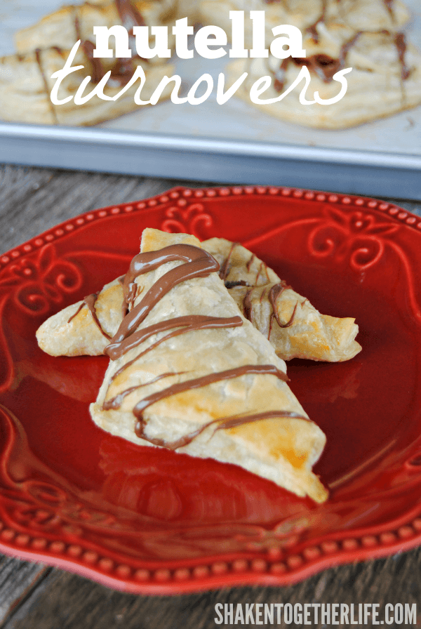 Super easy, deliciously decadent 3 ingredient Nutella Turnovers!!