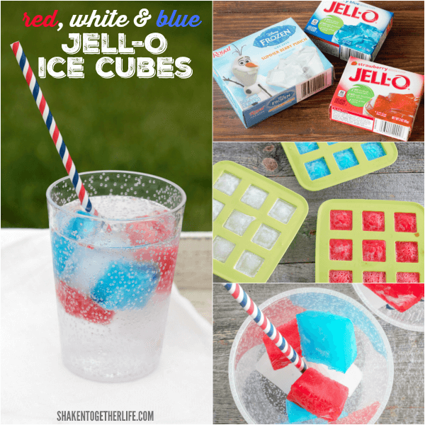 Red, White, and Blue Ice Cubes