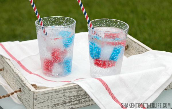 Red, White & Blue Jell-O Ice Cubes (They Don’t Melt!!)