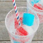 Red, White & Blue Jello Ice Cubes - they don't melt, keep drinks cold and kids love them!