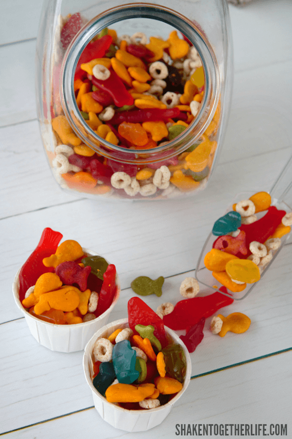 Sweet and salty, our Shark Week Snack Mix is full of shark and ocean themed munchies!