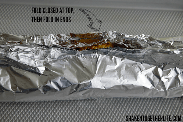 How to fold a foil packet for our Shrimp Boil on the Grill!