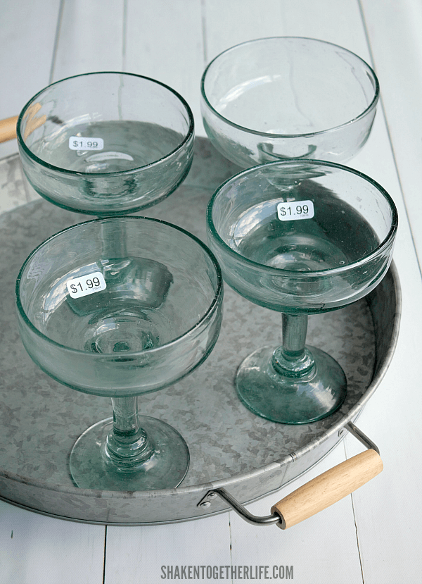 These margarita glasses from my local Habitat for Humanity ReStore became our Easy DIY Margarita Scented Candles!