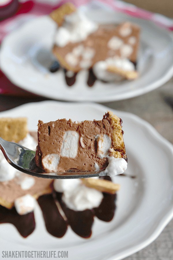 You won't be able to stop at just one bite of this creamy, dreamy Frozen S'mores Pudding Pie!