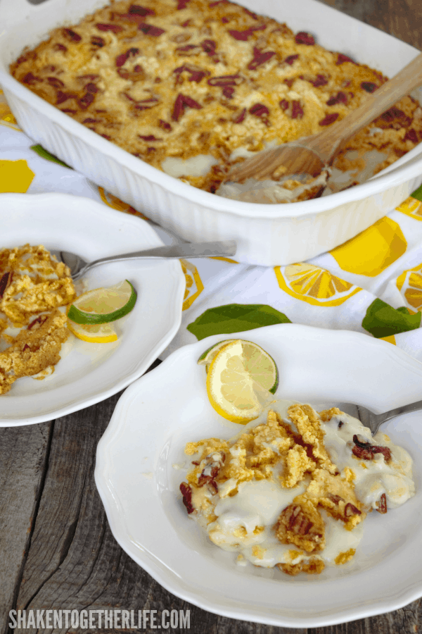 Calling all citrus lovers! This Lemon Lime Dump Cake is BIG on citrus flavors and so easy to make!