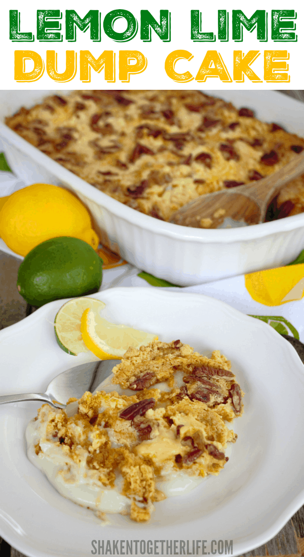 Lemon and lime are the stars of this citrusy, super easy 5 ingredient Lemon Lime Dump Cake!