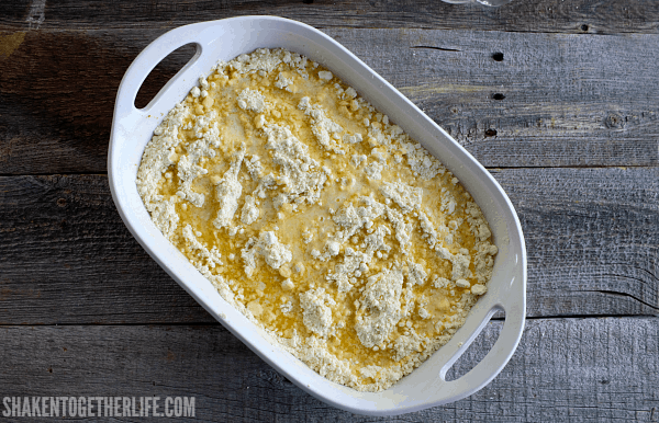 Melted butter and the pie filling provide enough moisture to bake the cake layer of this Lemon Lime Dump Cake