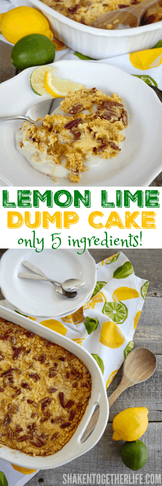 With only 5 ingredients, this Lemon Lime Dump Cake could not be easier to make! You will love the BIG lemon lime flavor!