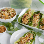 Asian Turkey Lettuce Wraps with Sesame Ginger Slaw - healthy and flavorful!