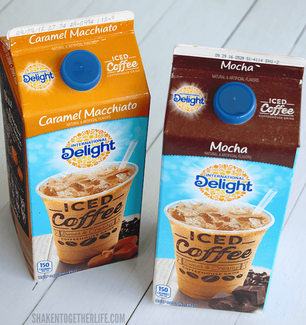 International Delight Iced Coffee is the secret to the light fluffy coffee flavored filling for our Iced Mocha Eclair Cake!