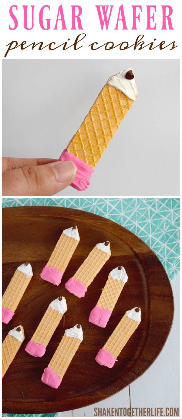 Sugar Wafer Pencil Cookies are such an easy, no-bake back to school treat!