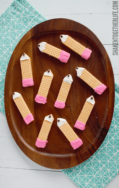 Back to School Sugar Wafer Pencil Cookies