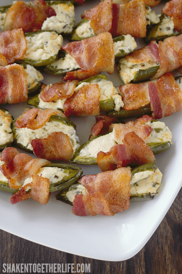 These Bacon Wrapped Jalapeño Popper Halves with cream cheese