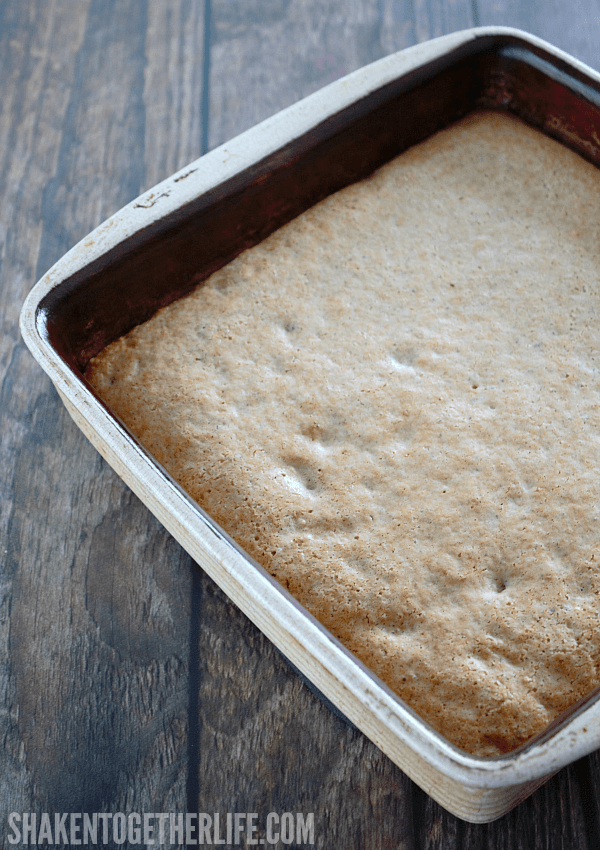 Our 3 Ingredient Banana Nut Muffin Cake bakes up light and fluffy!