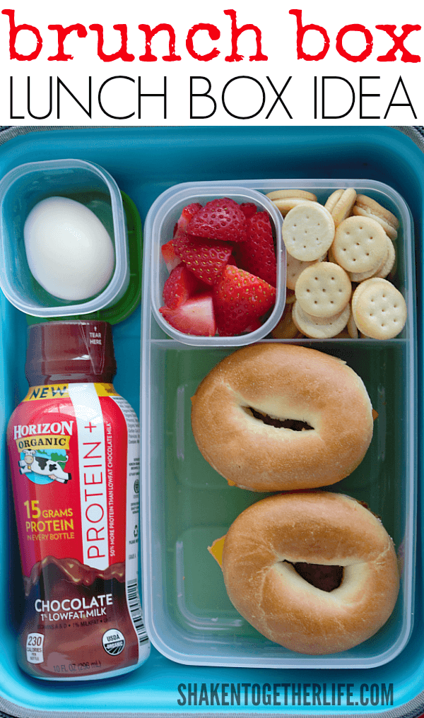 My active teen boys loved this brunch themed Protein Packed Lunch Box Idea!