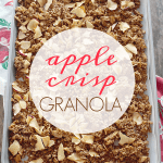 Homemade Apple Crisp Granola on a pan