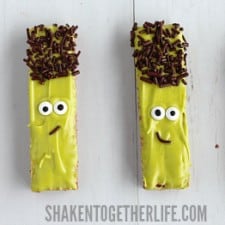 No Bake Sugar Wafer Frankenstein Cookies for Halloween