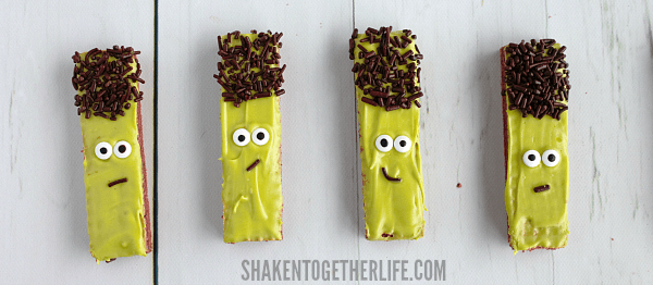 No Bake Frankenstein Cookies for Halloween!
