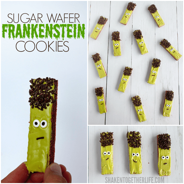 Sugar Wafer Halloween Cookies - these no bake Halloween treats are so easy it's scary!