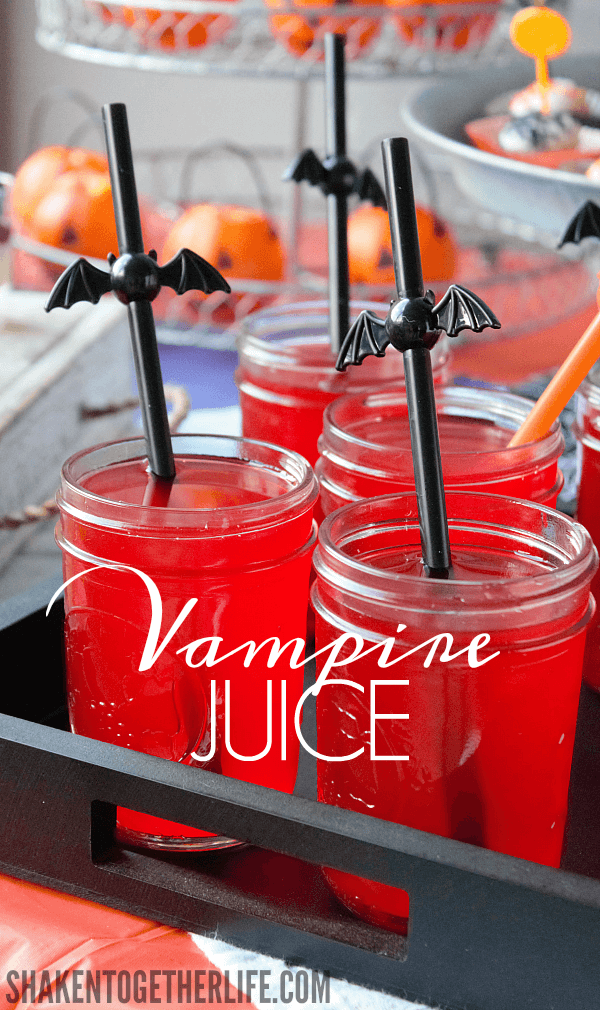 Vampire Juice is the perfect spooky sipper to add to your Halloween Dessert Bar!