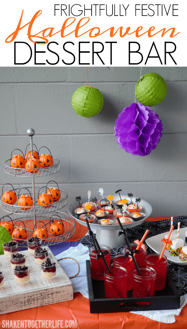 Set up a Frightfully Festive Halloween Dessert Bar this Halloween! You'll love all the no bake Halloween recipes!