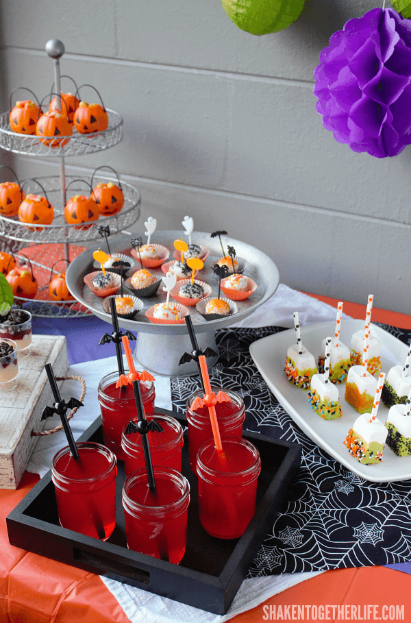 Our Halloween Dessert Bar is a brightly colored, frightfully festive sweet stop perfect for a Halloween party!