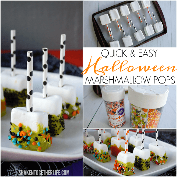 Quick and easy Halloween Marshmallow Pops are frightfully festive and SO easy to make!