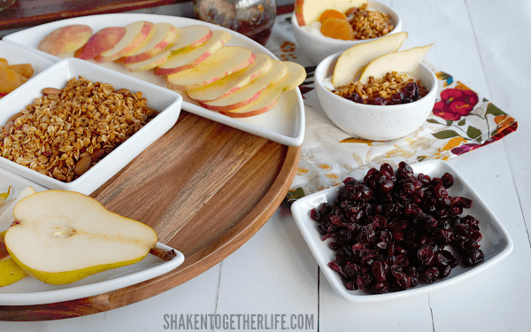 Rustic Harvest Yogurt Bar For Fall Entertaining