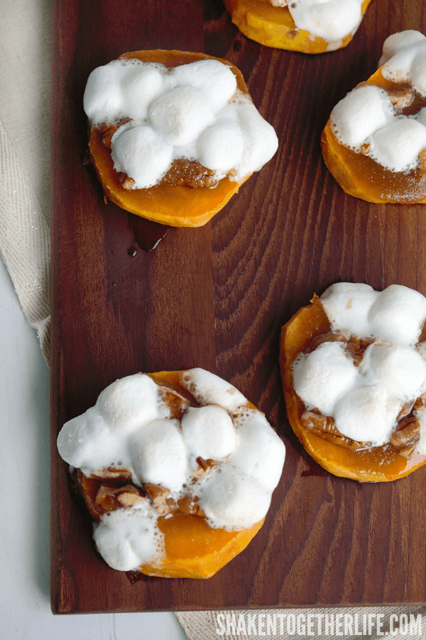 Sweet Potato Casserole Bites close up