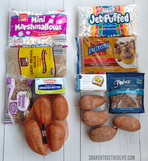 Ingredients for Sweet Potato Casserole Bites 