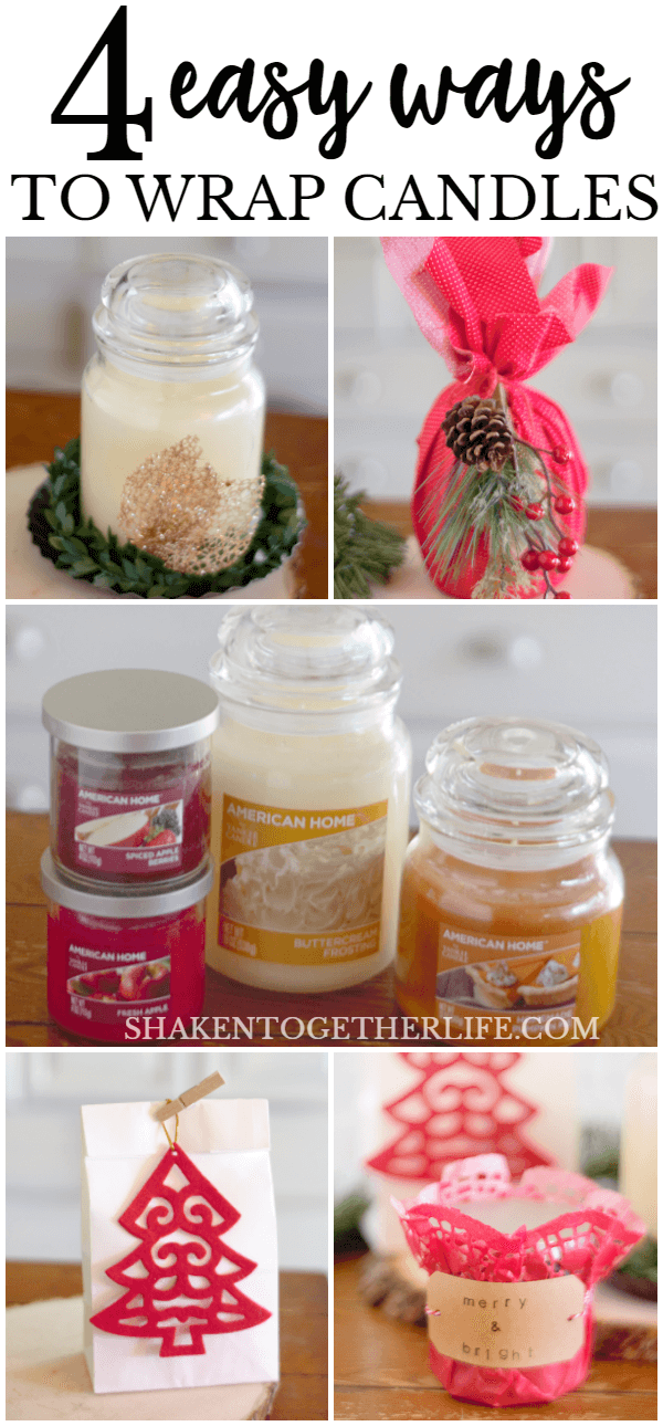 Our 4 easy ways to wrap candles for gifts make holiday gift giving simple and affordable!