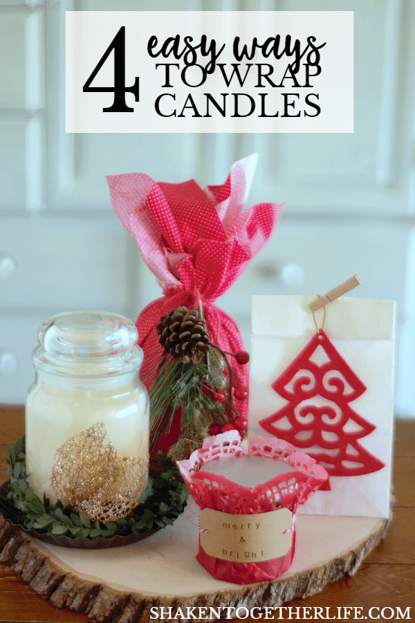 Our 4 easy ways to wrap candles for gifts make holiday gift giving simple and affordable!