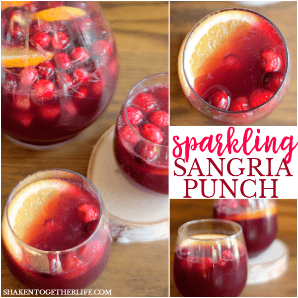 Sparkling Sangria Punch is festive and fruity without being too sweet or boozy!