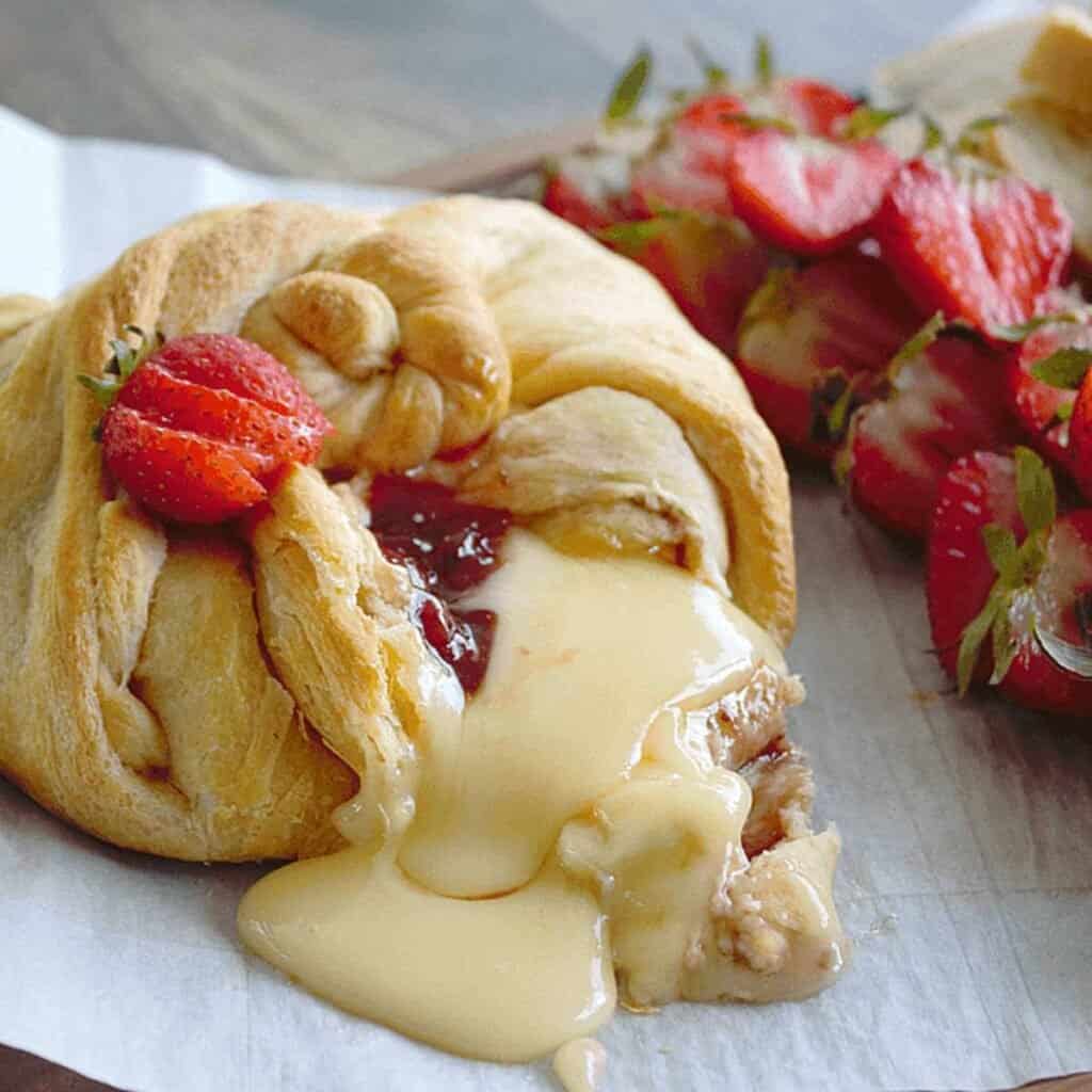 strawberry jam baked brie 