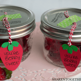 Give your berry favorite people a little love with our Berry Sweet Mason Jar Valentines! These are an easy Valentine gift!