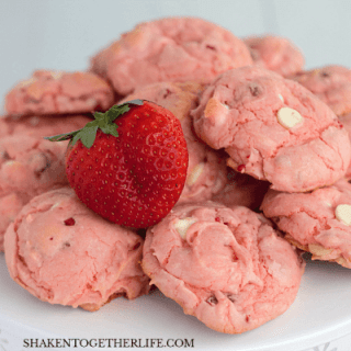 Our Double Strawberry White Chocolate Chip Cookies are soft, chewy and loaded with strawberry flavor!
