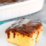 Easy Boston Cream Pie Poke Cake - this is a crowd pleasing dessert for sure!