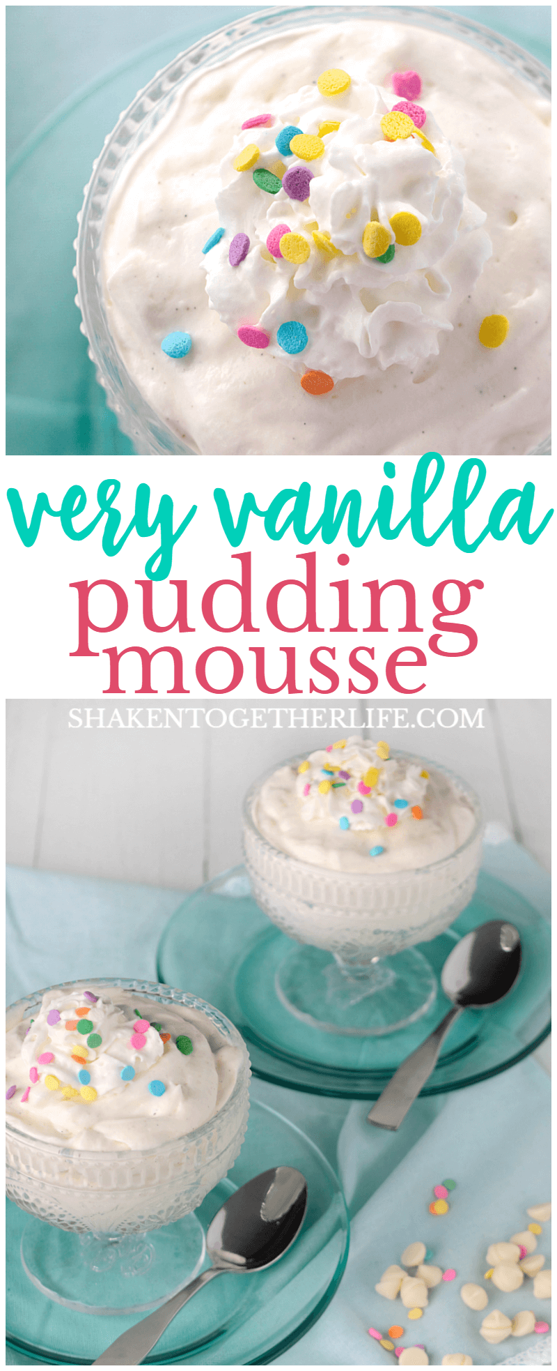 Creamy and fluffy, this Very Vanilla Pudding Mousse is a super simple no bake dessert with BIG vanilla flavor!