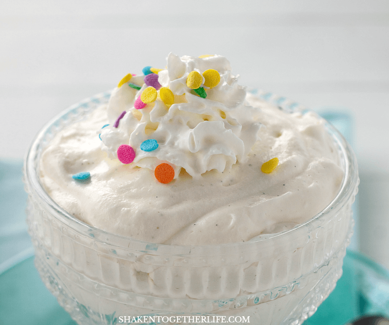 Creamy and fluffy, this Very Vanilla Pudding Mousse is a super simple no bake dessert with BIG vanilla flavor!